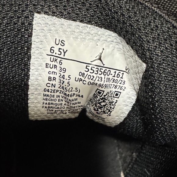 Nike/Jordan Black, Red, and White Sneakers - Picture 3 of 3